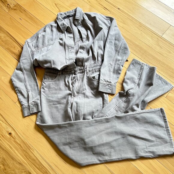 Zara TRF Long Denim Jumpsuit - Picture 10 of 10